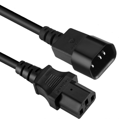 6ft (1.8m) Power Extension Cord, C14 to C13, 10A 125V, 18AWG, Computer  Power Cord Extension, IEC-320-C14 to IEC-320-C13 AC Power Cable Extension  for